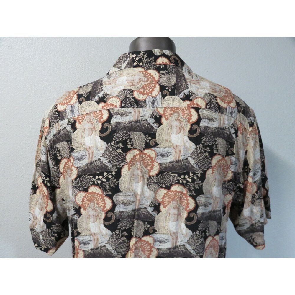 Mens Vintage NOVIN Hawaiian Rayon Shirt Short Sleeve Button Front Size XL Floral - Picture 6 of 9